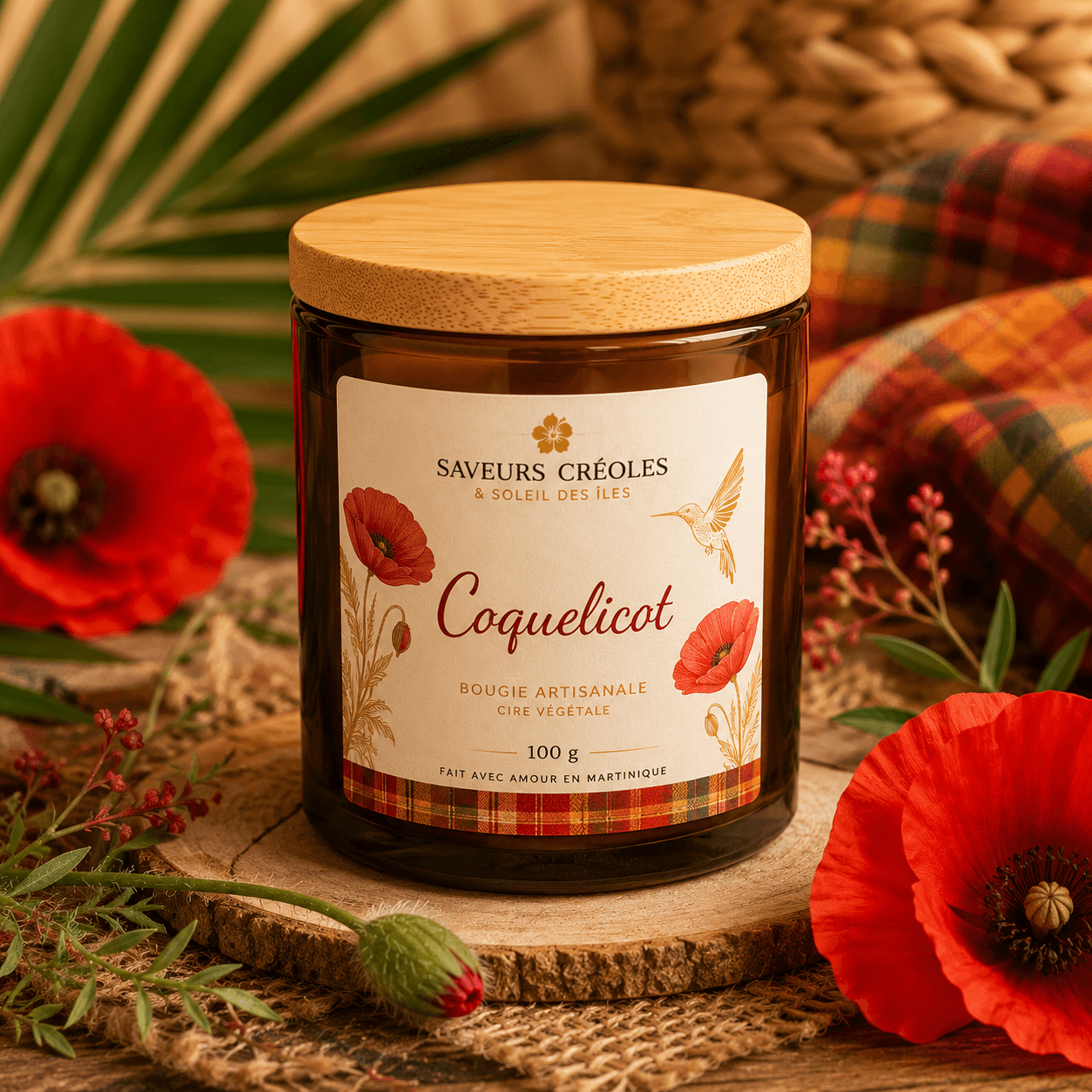 Bougie Coquelicot