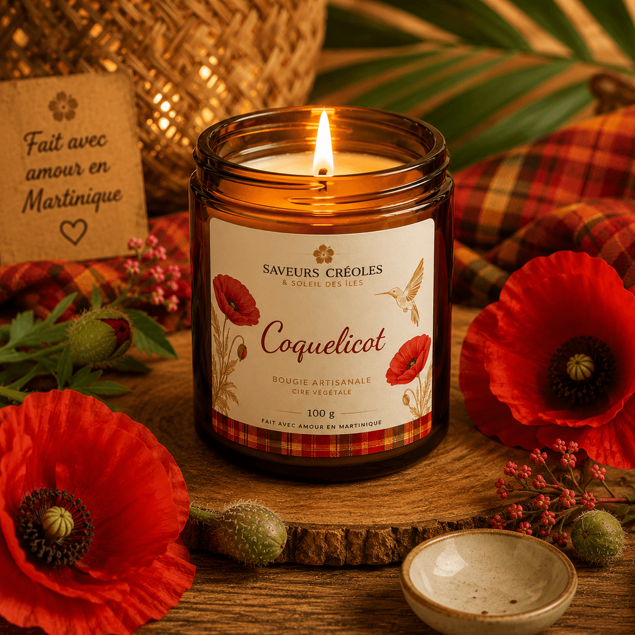 Bougie Coquelicot - vue 2