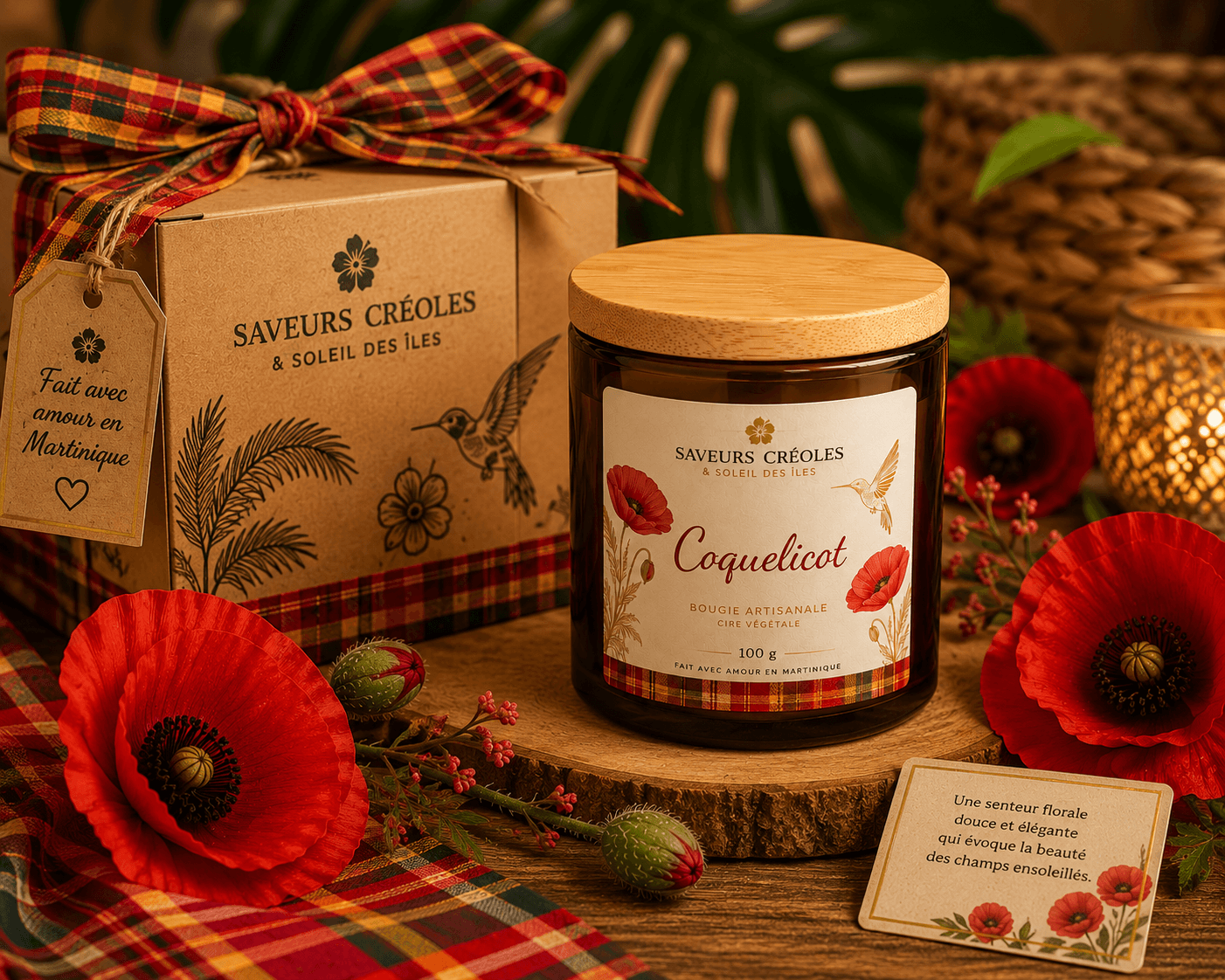 Bougie Coquelicot - vue 4