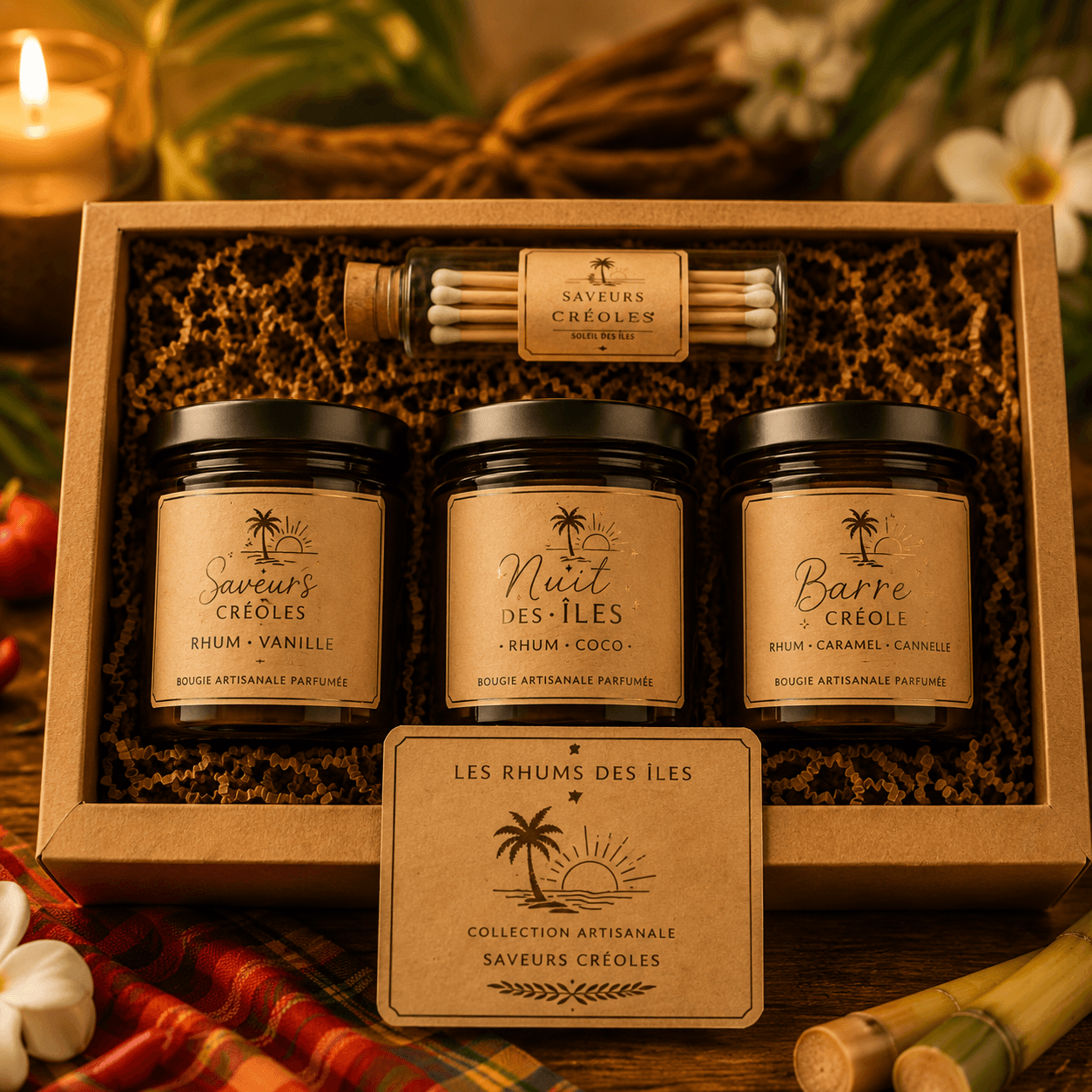 Trio Bougies Les Rhums des Îles