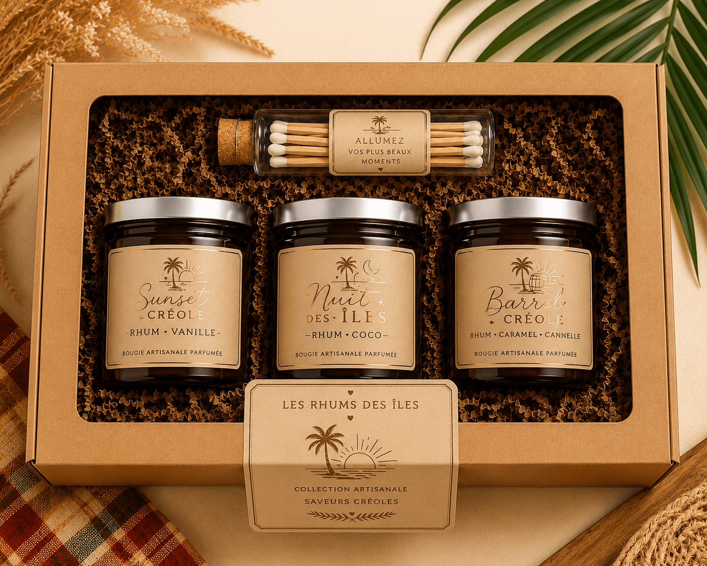 Trio Bougies Les Rhums des Îles