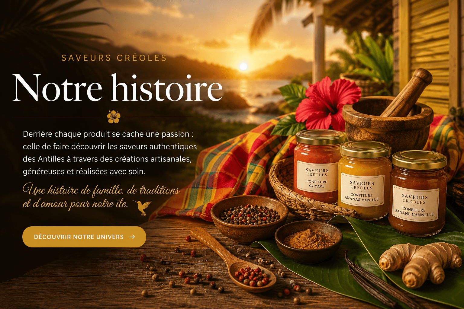 Notre histoire Saveurs Créoles