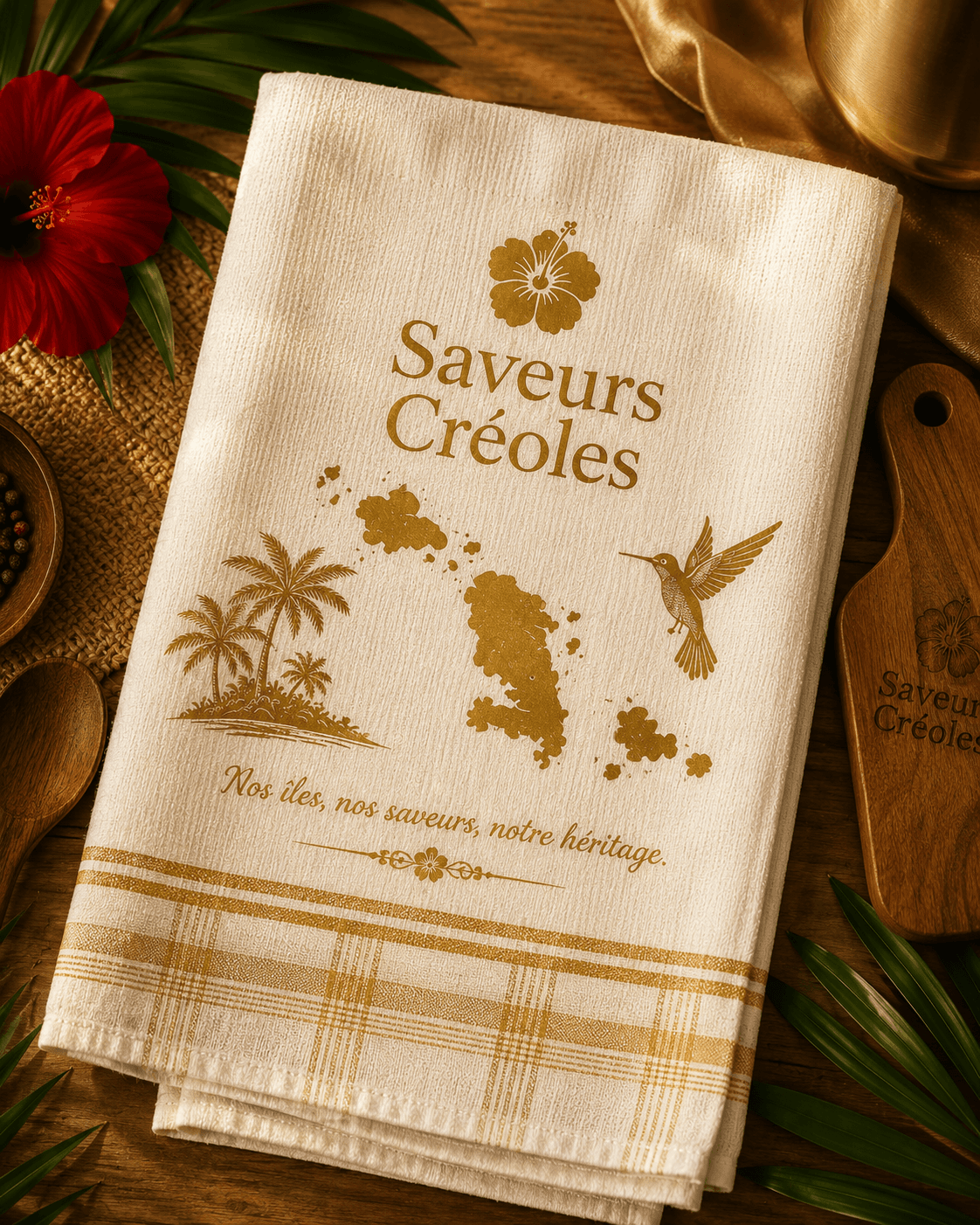 Torchons - Produit personnalisé Saveurs Créoles
