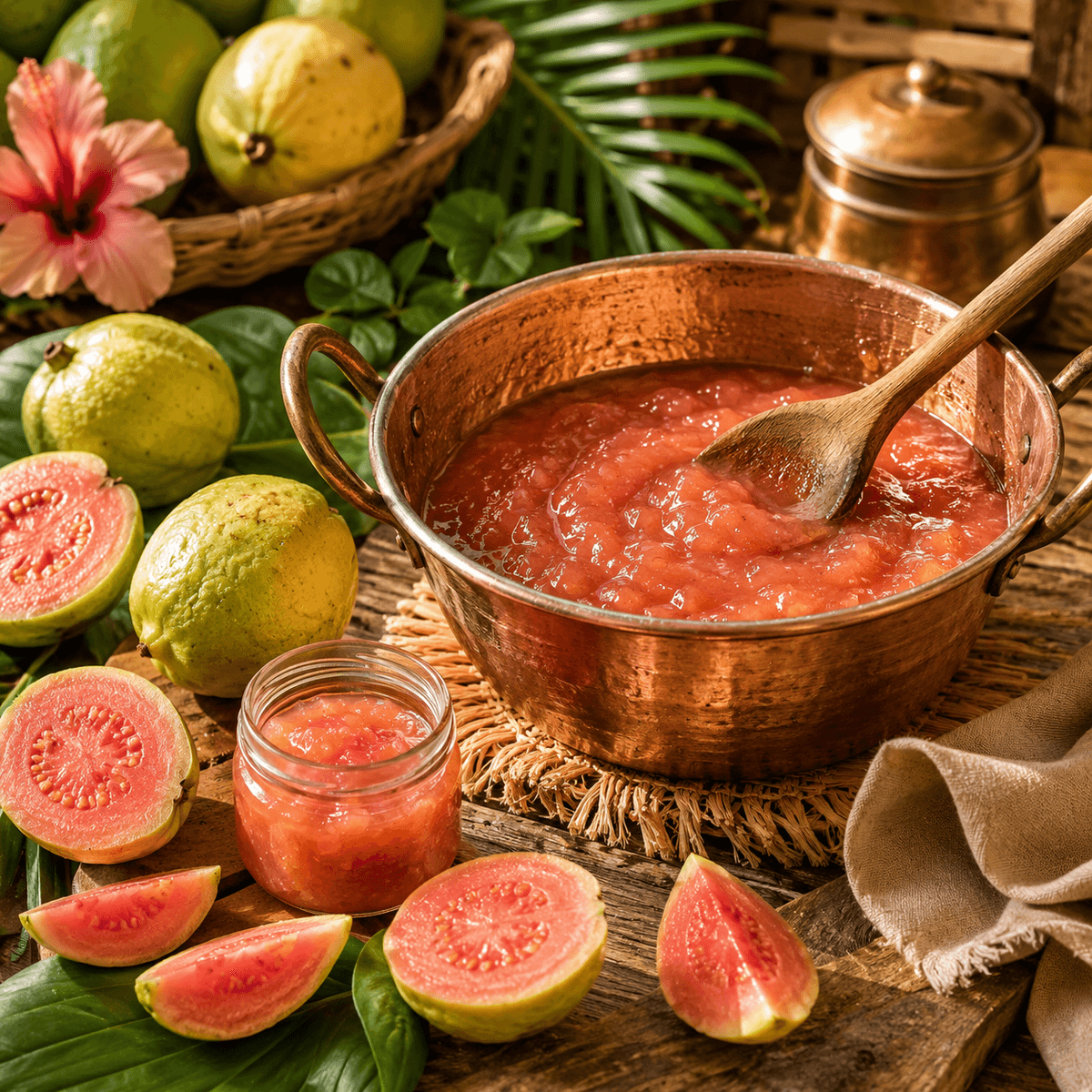 Préparation artisanale de la Confiture Goyave
