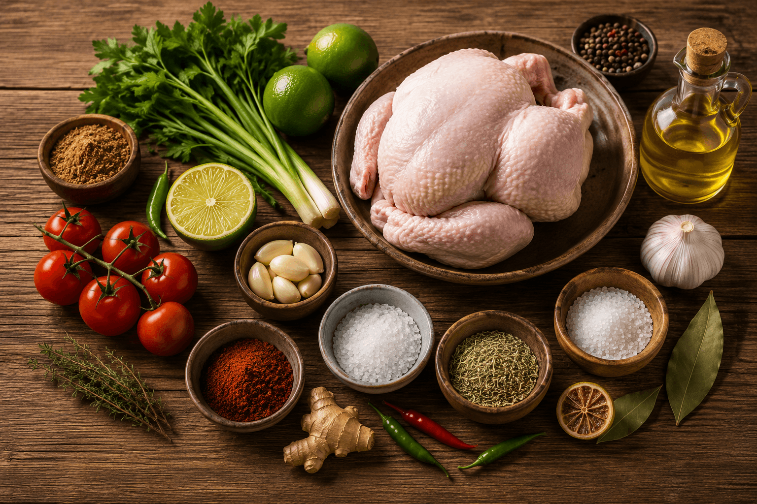 Ingrédients du Poulet Boucané