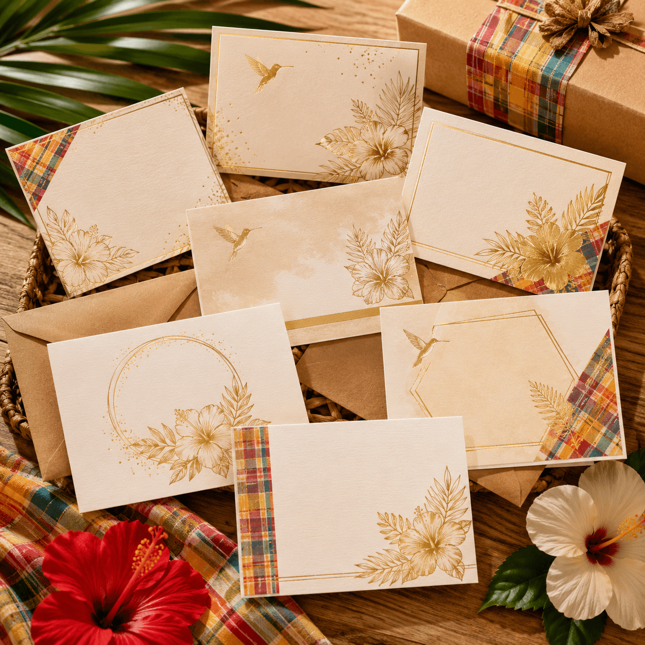 Cartes messages personnalisées Saveurs Créoles