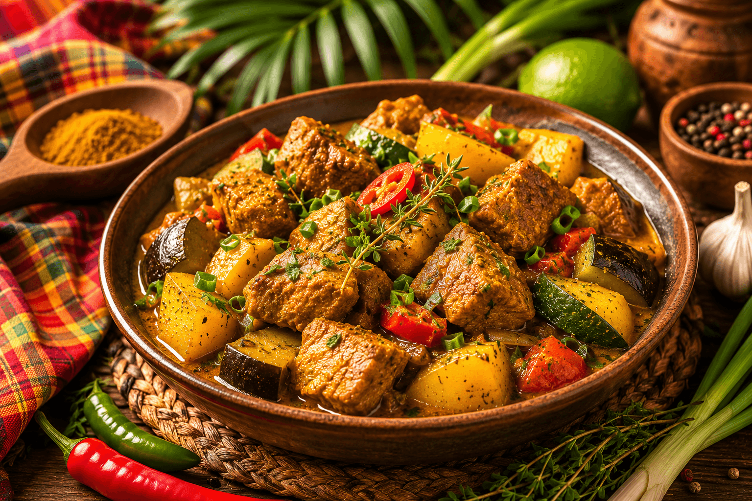 Colombo de Porc traditionnel antillais