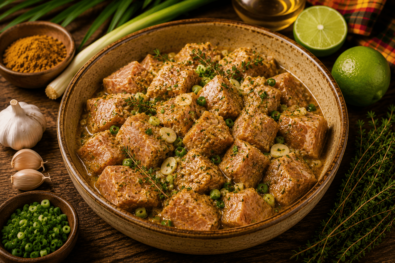 Marinade du porc aux épices à colombo