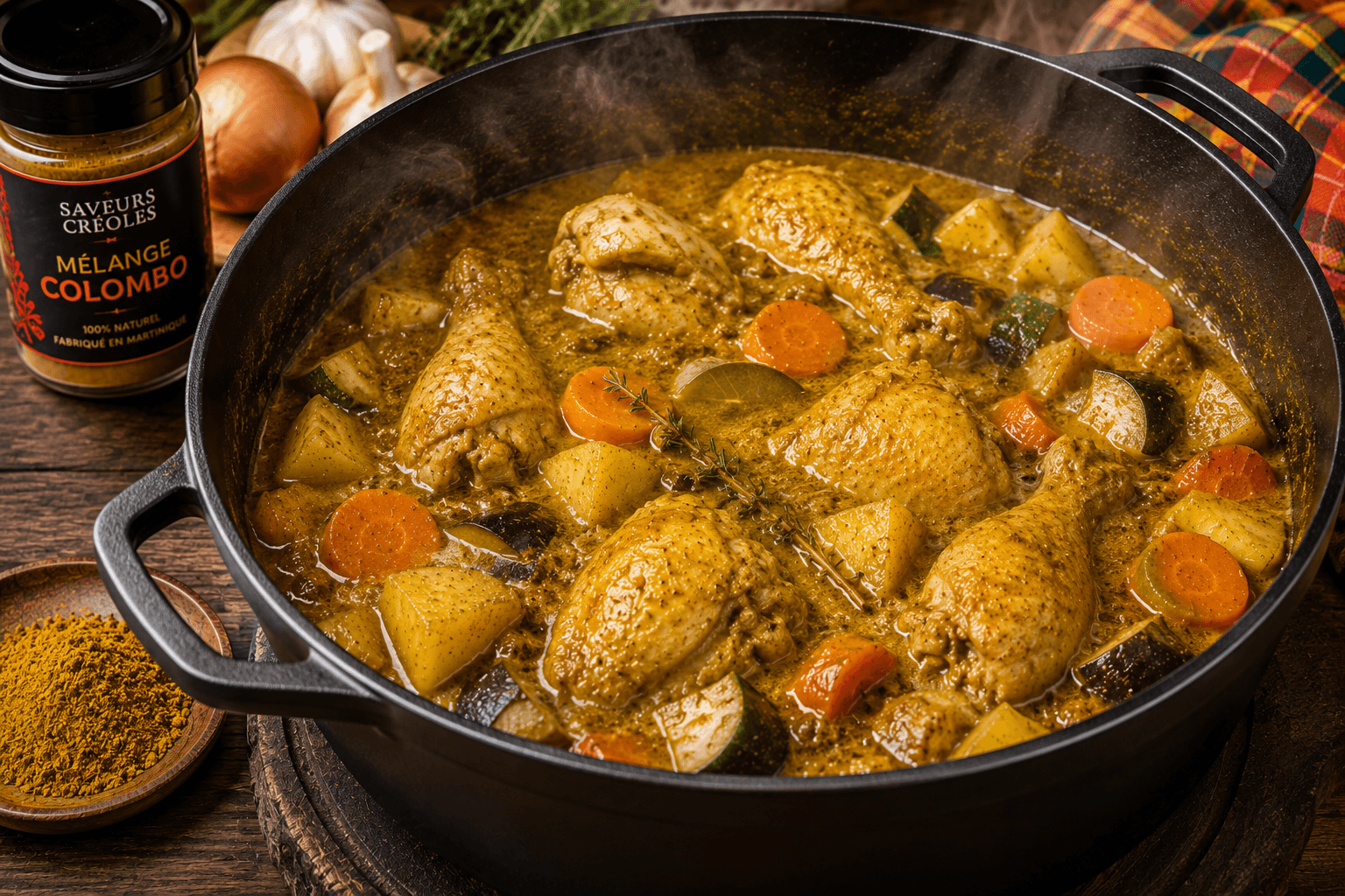 Cuisson du Colombo de Poulet