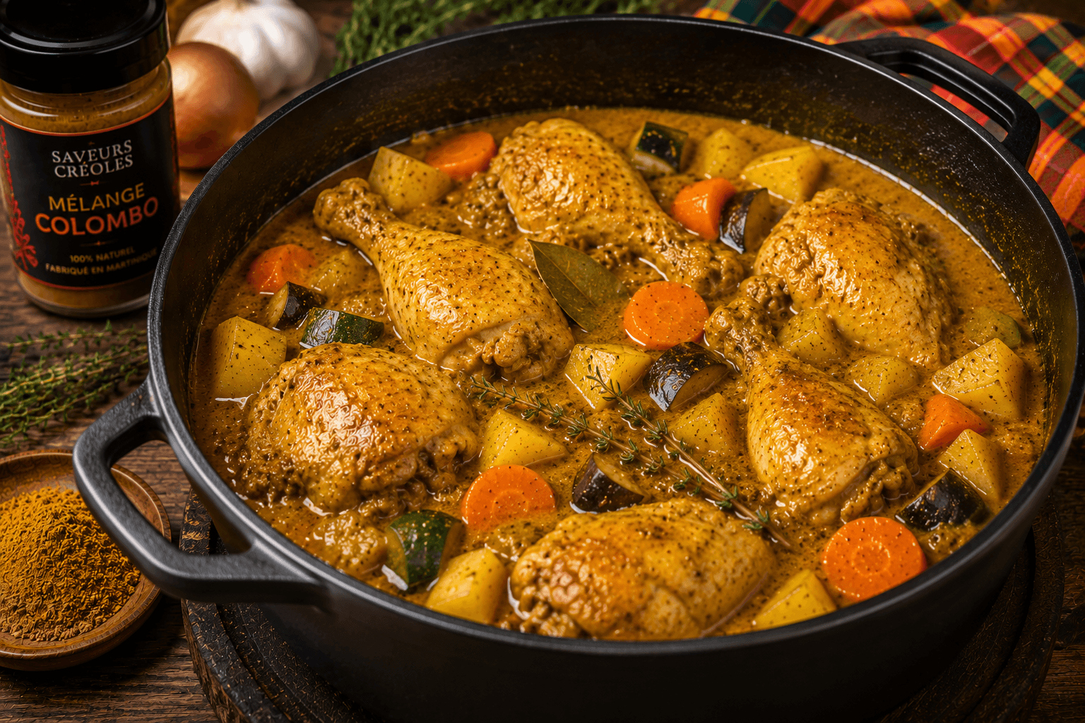 Colombo de Poulet prêt à être dégusté