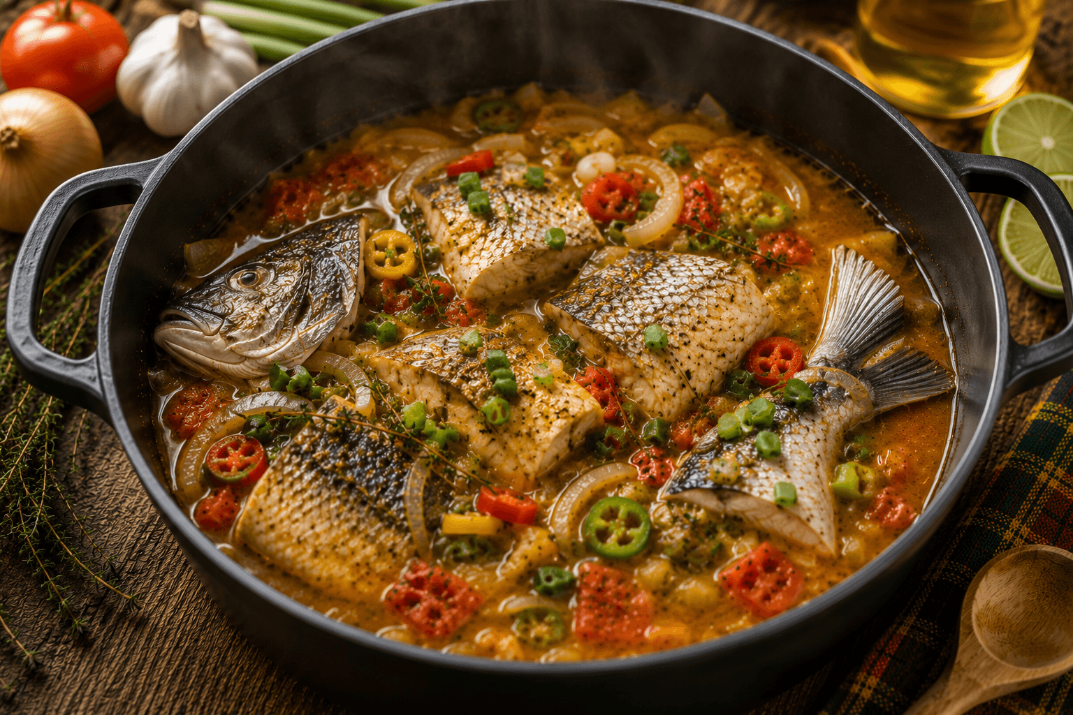 Court-Bouillon de Poisson prêt à être servi