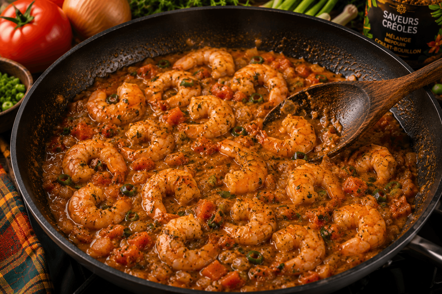 Cuisson des Crevettes Créoles