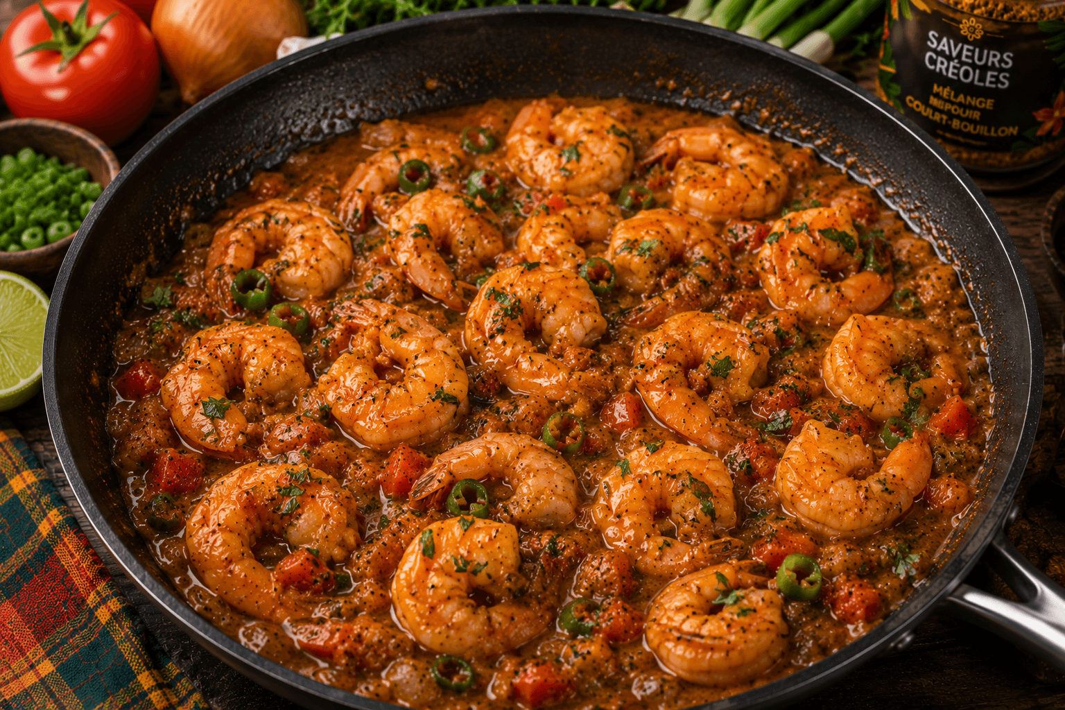 Crevettes Créoles prêtes à servir