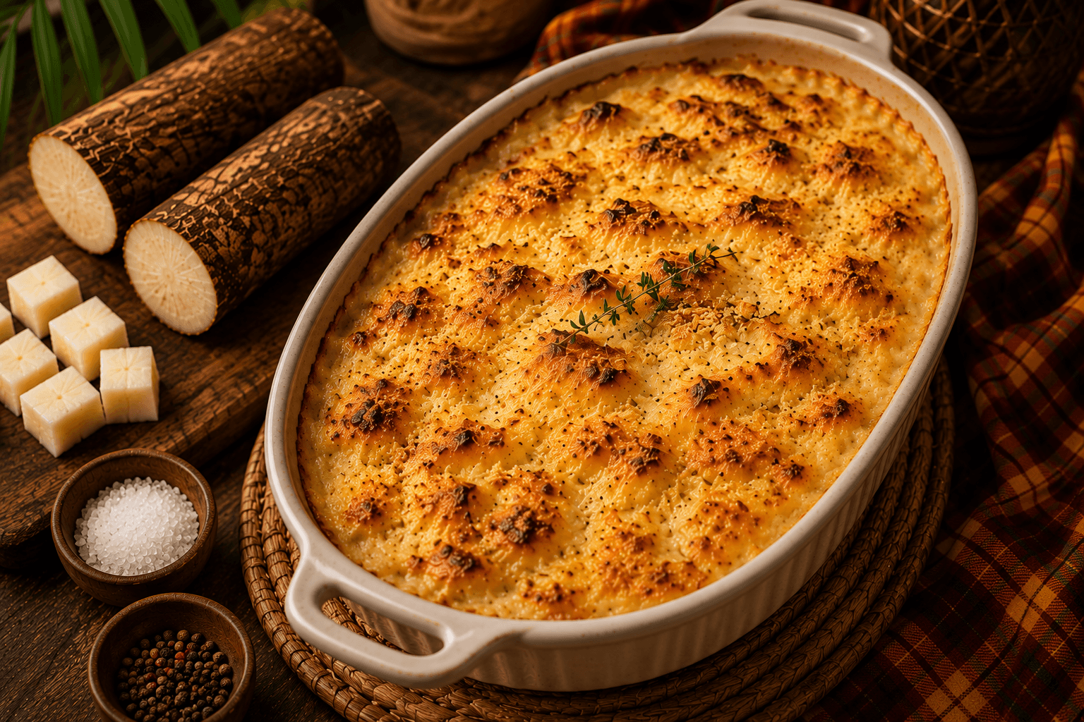 Gratin d'igname doré
