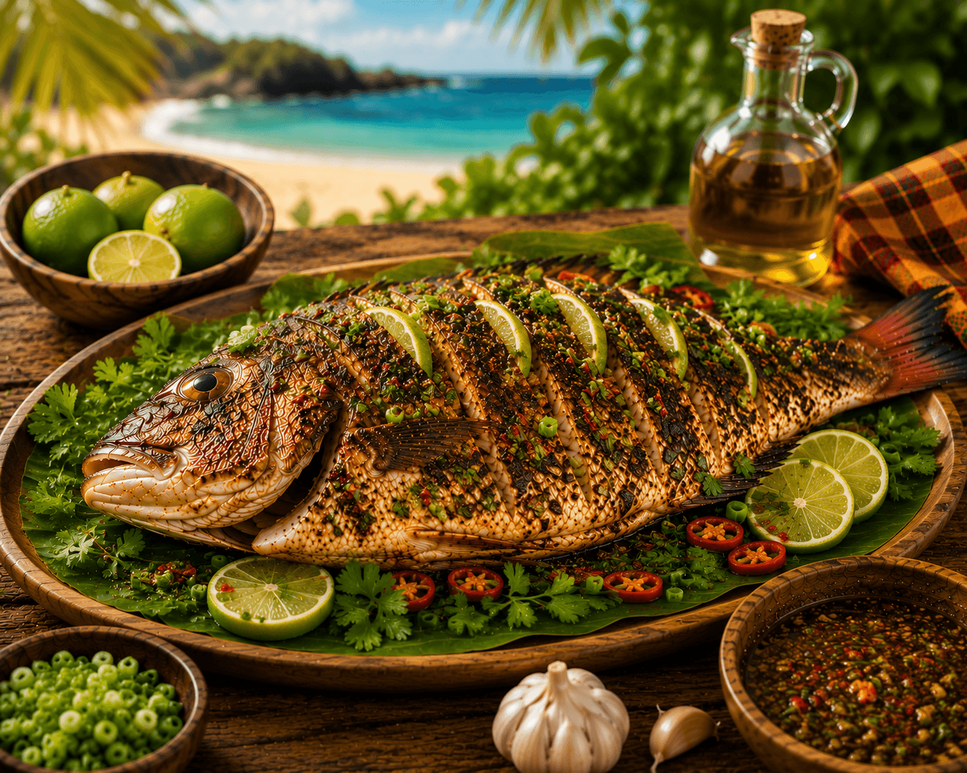 Poisson Grillé Créole prêt à servir