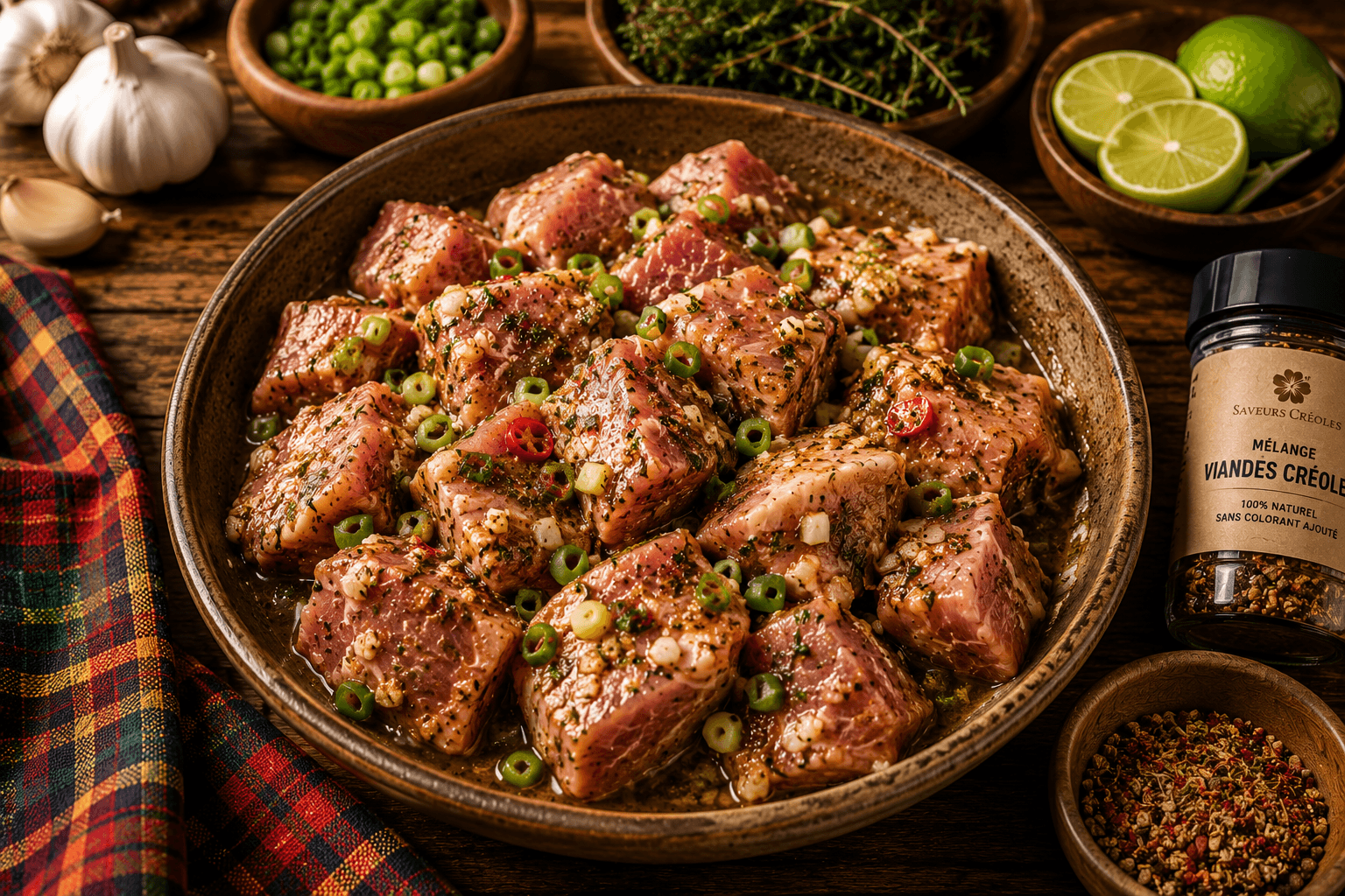 Marinade du porc aux épices créoles