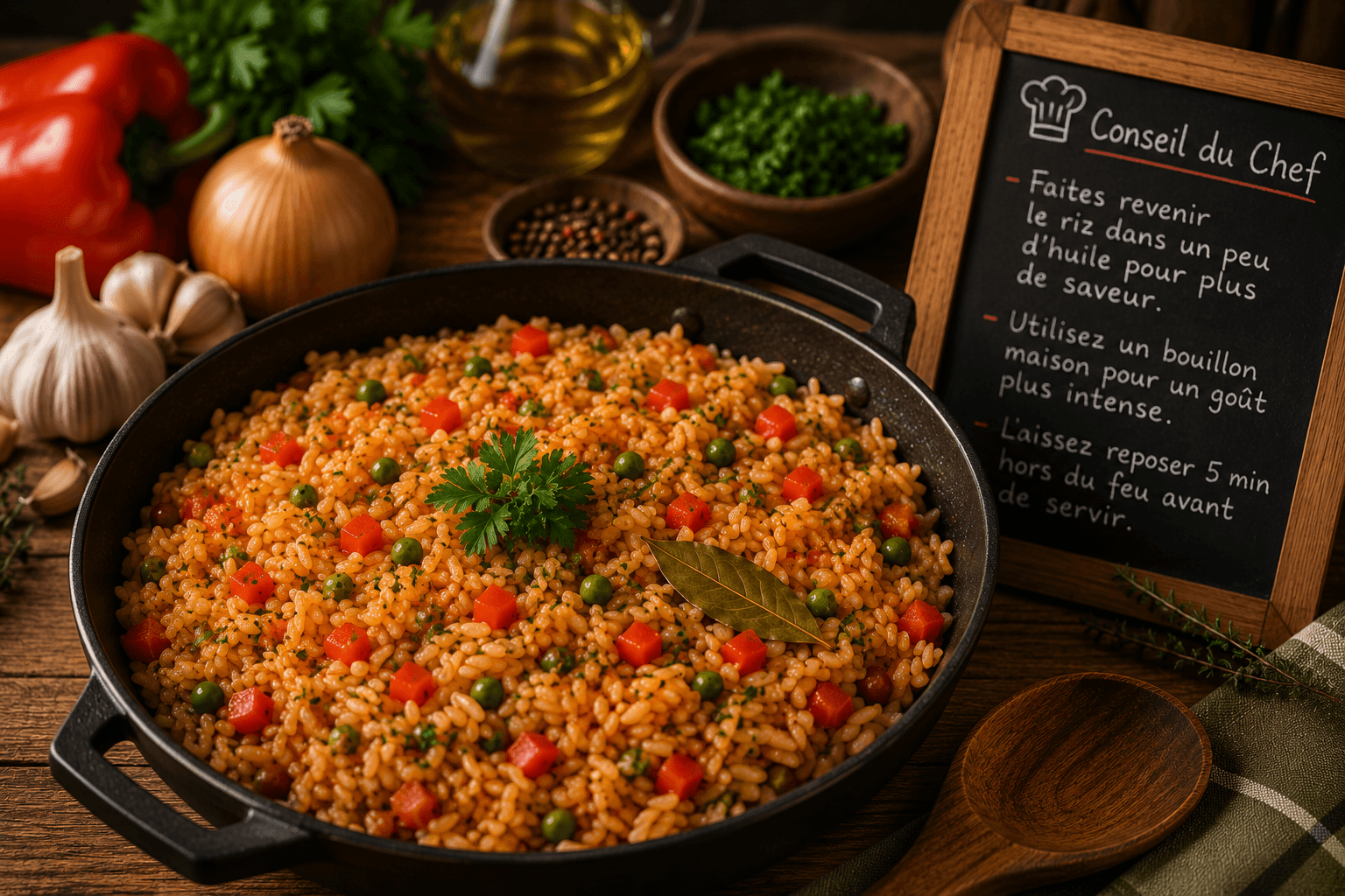 Conseil du Chef pour réussir le Riz Créole