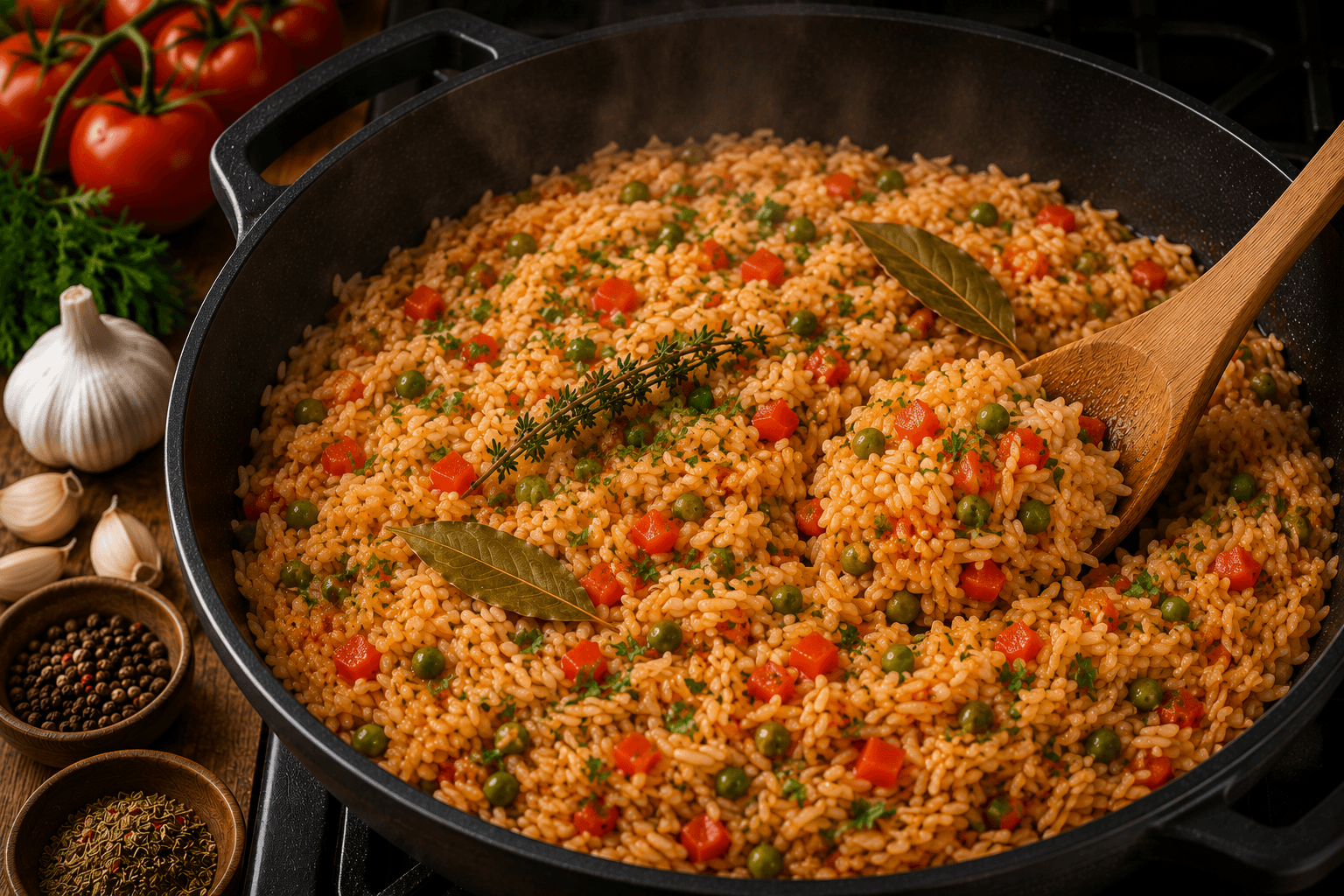 Riz Créole prêt à être dégusté