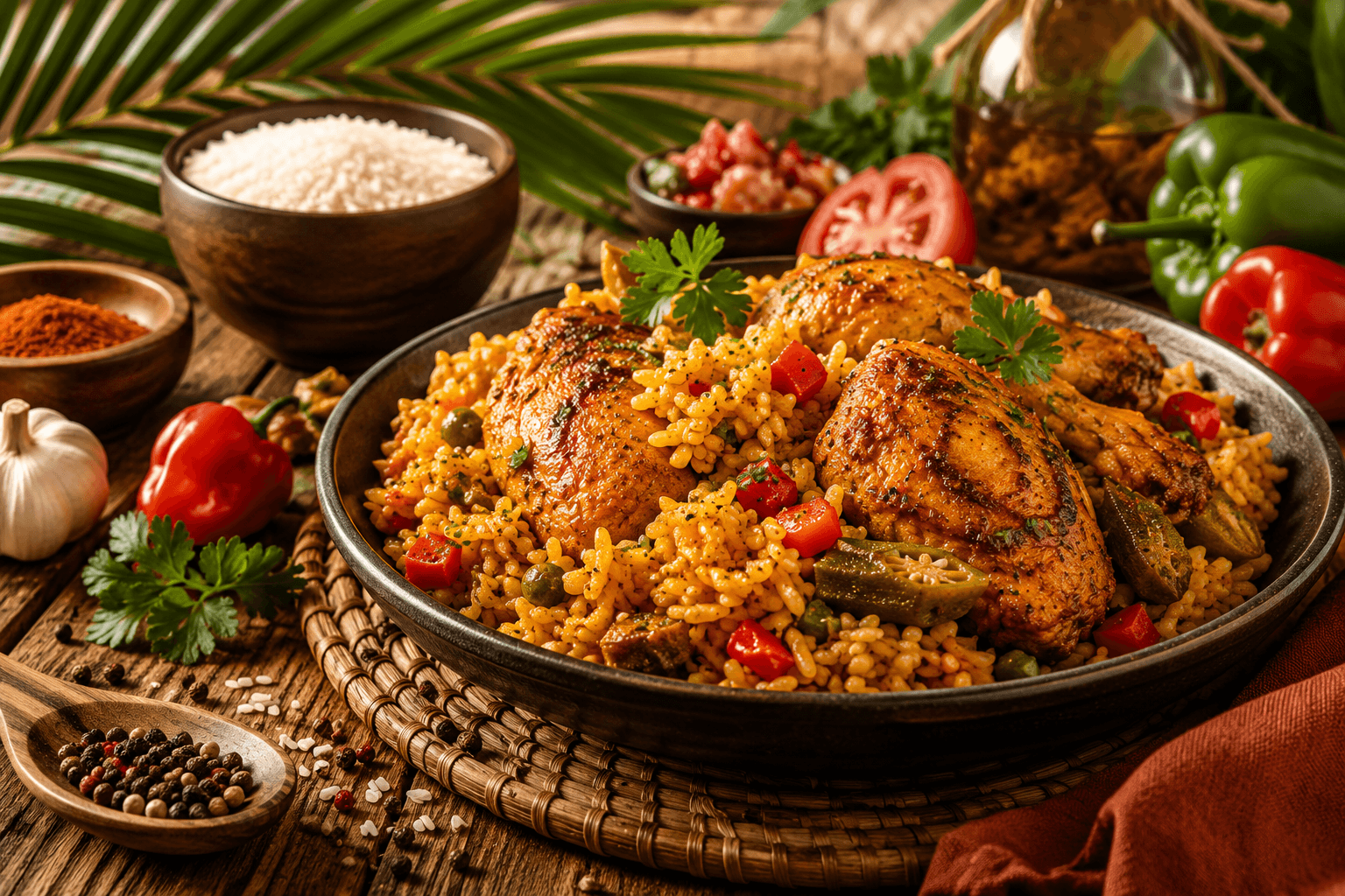 Cuisine créole autour du riz et des plats traditionnels