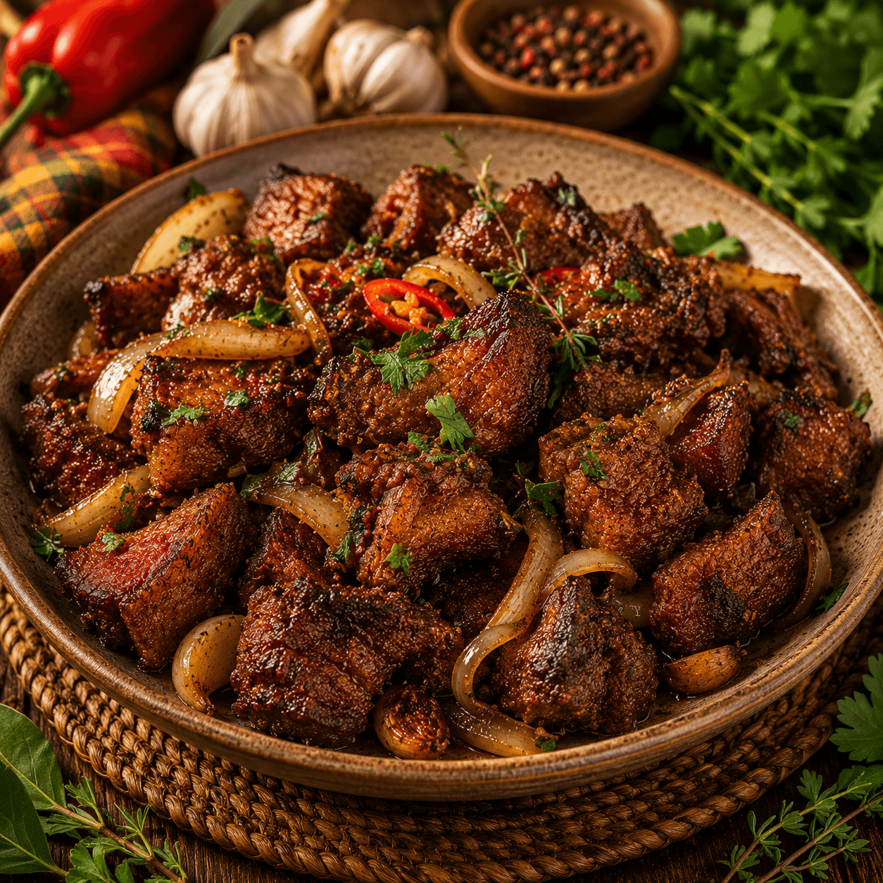 Porc Roussi Créole