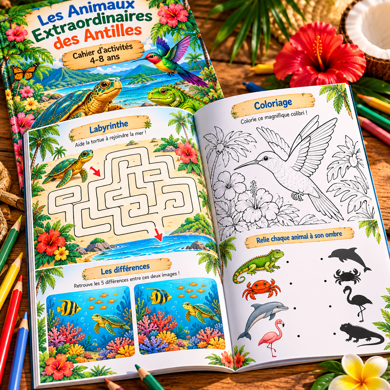 Exemples illustrés d'activités du livret des animaux